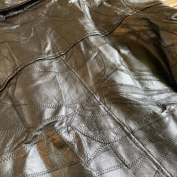 Patch leather jacket MINT‼️ - Picture 5 of 9